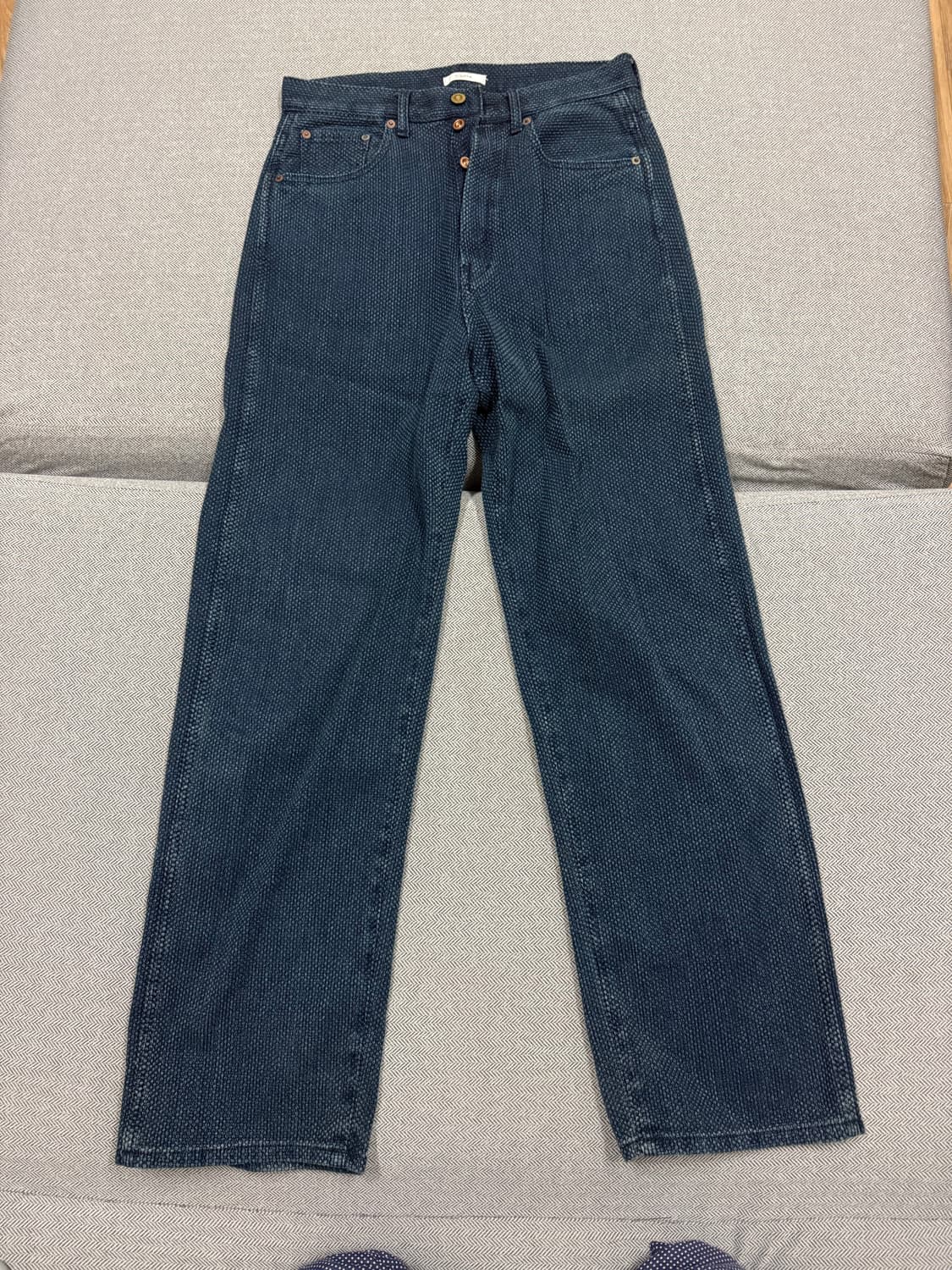 Kibata 사시코 팬츠 올드 블루 상품이미지1