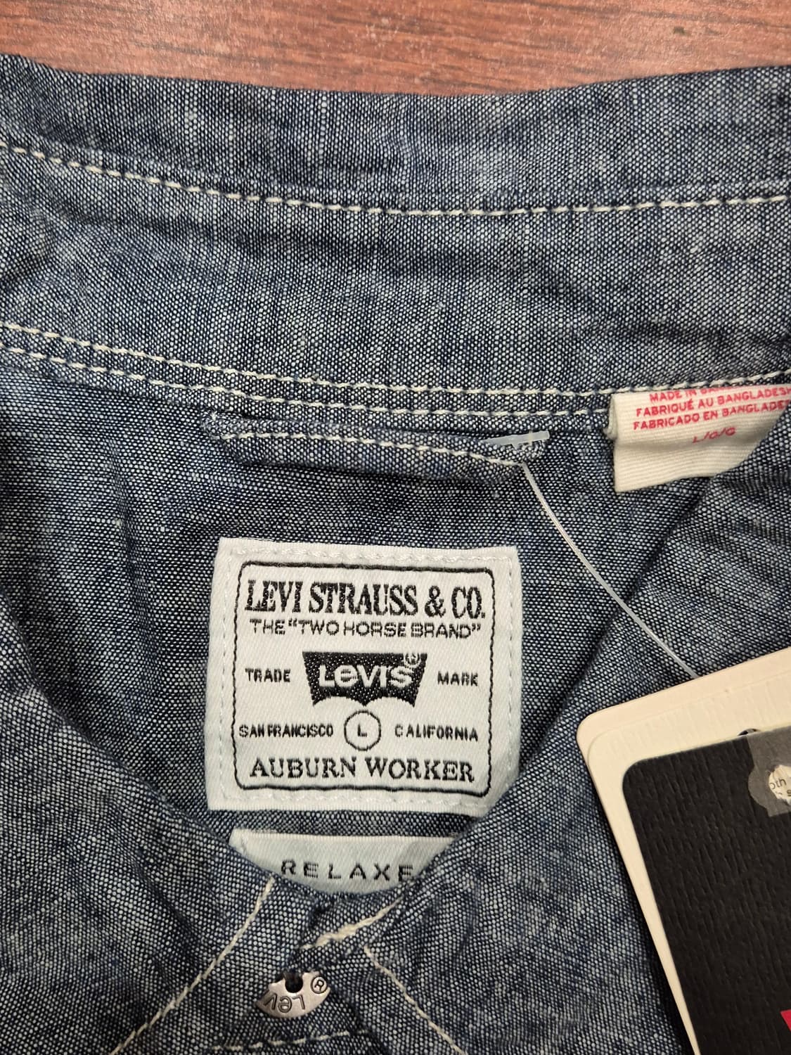 리바이스 샴브레이 워크 셔츠 상품이미지3