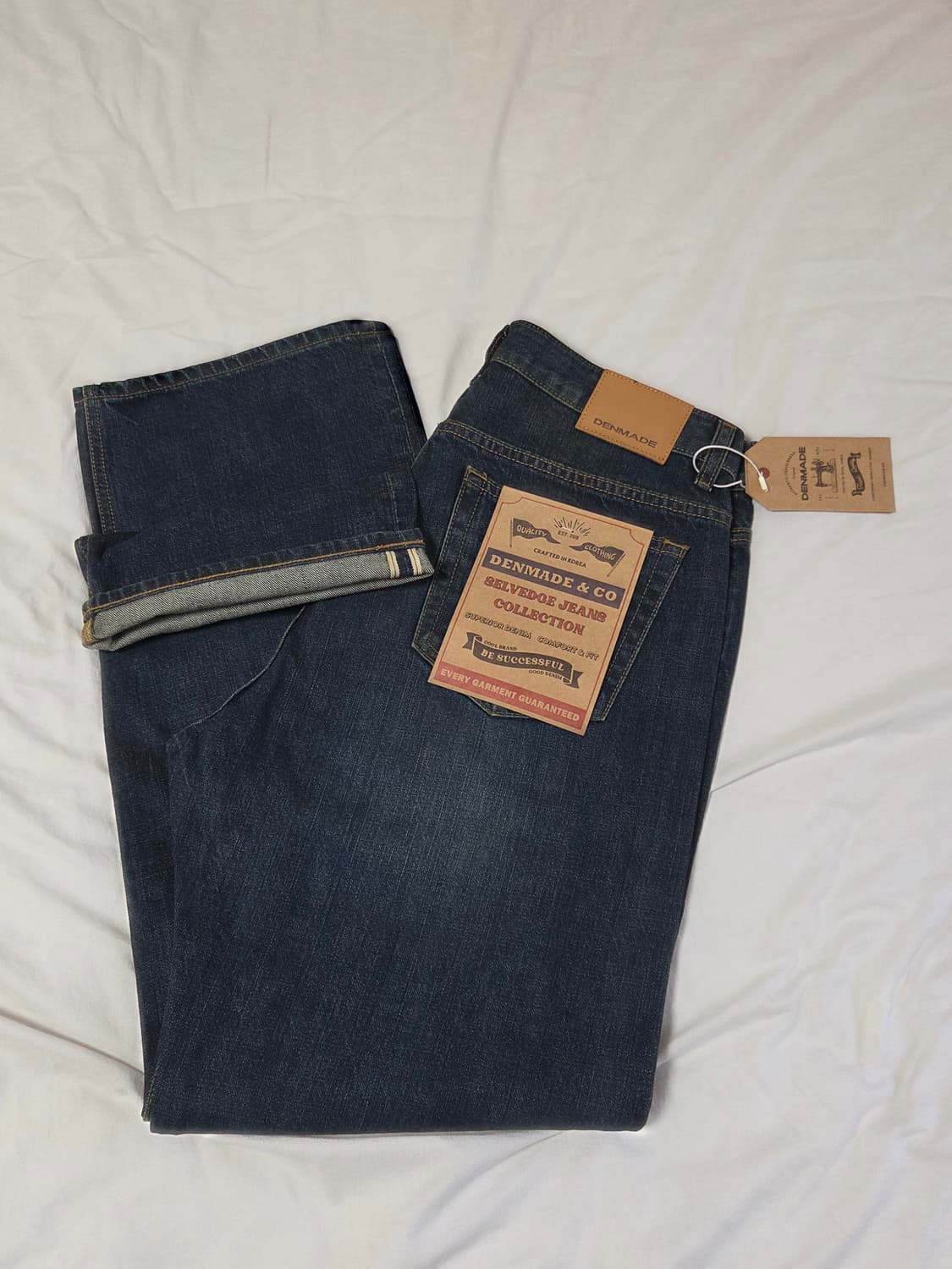 택포) 덴메이드 DEN1951 페이디드 셀비지 데님팬츠 L 상품이미지9