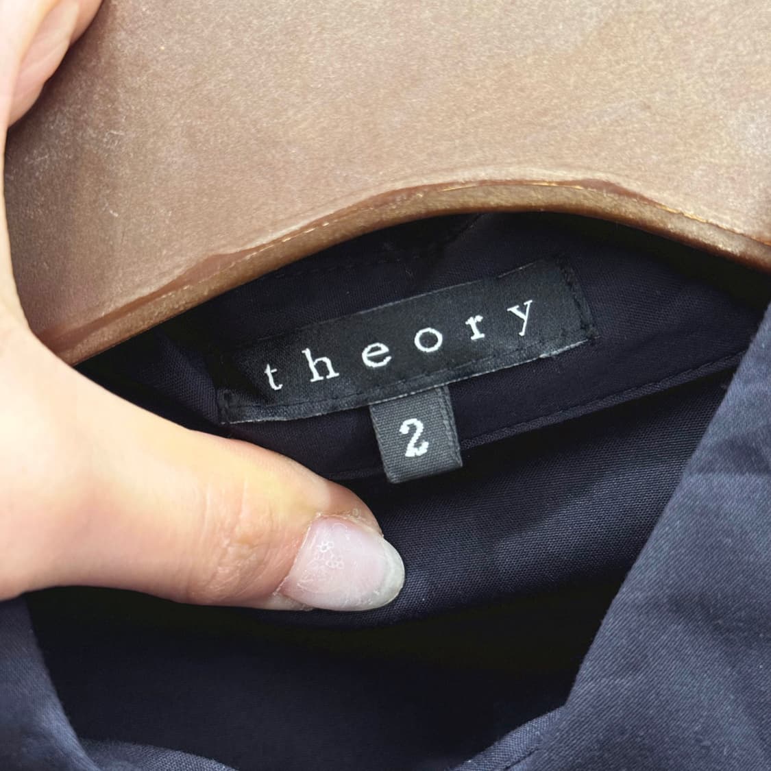 띠어리 셔츠 반팔 원피스 카라 버튼 다운 벨티드 디테일 네이비 상품이미지7