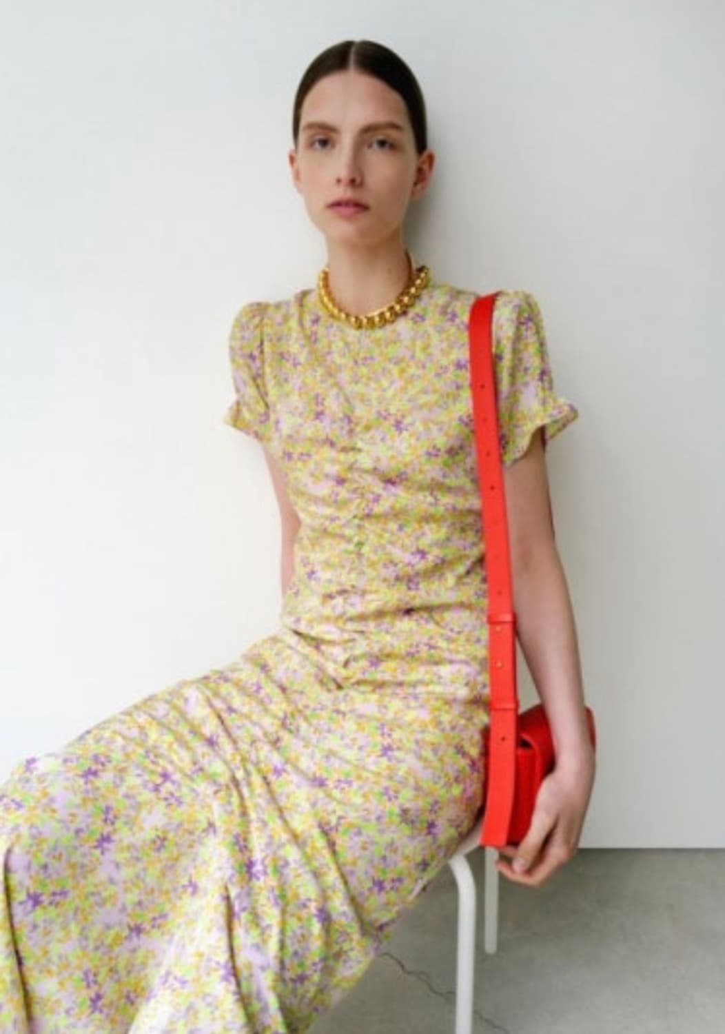 ORR 플로럴 셔링 원피스 상품이미지4