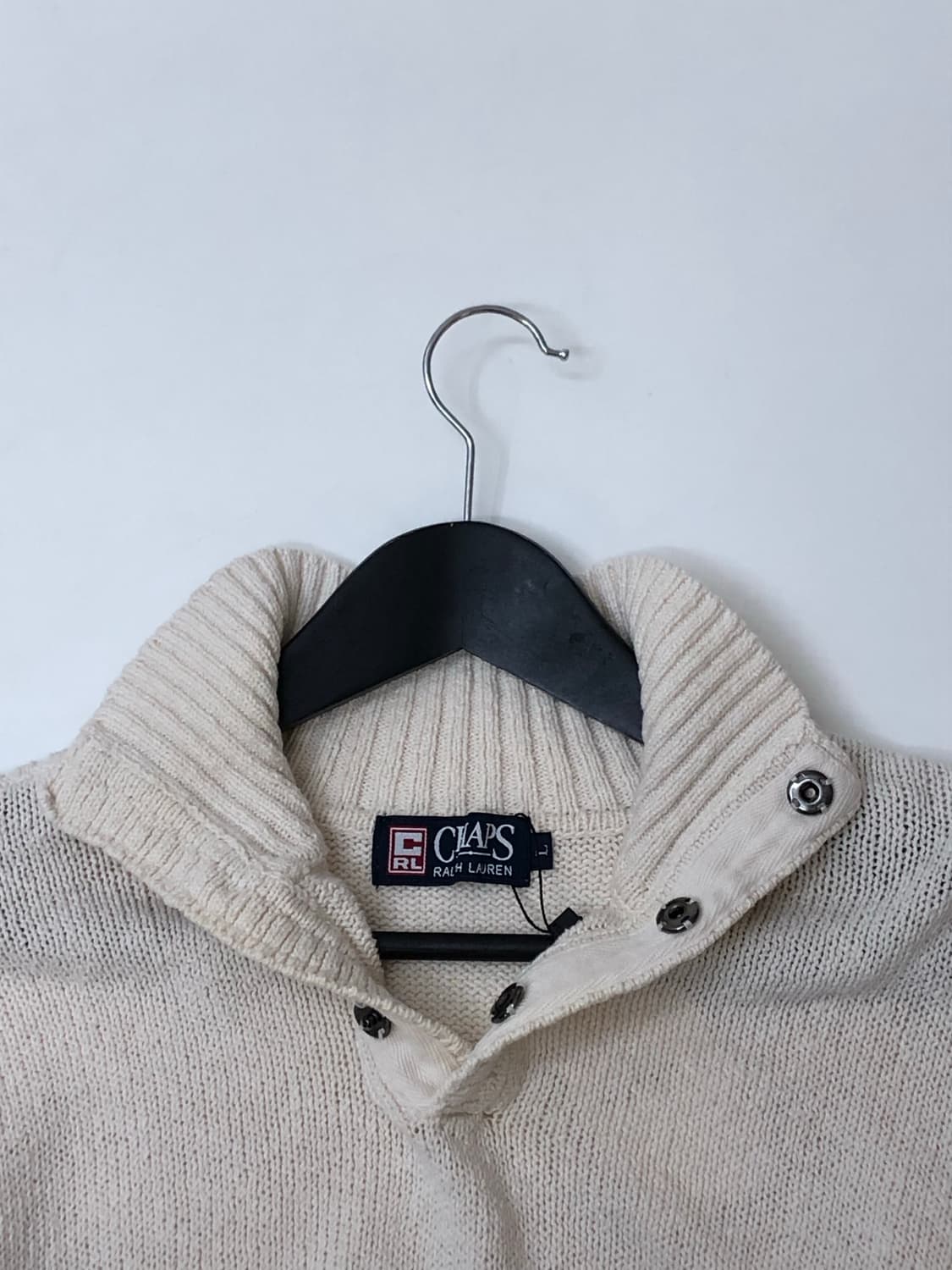 Chaps Ralph Lauren 아이보리 카라 버튼 니트 상품이미지8