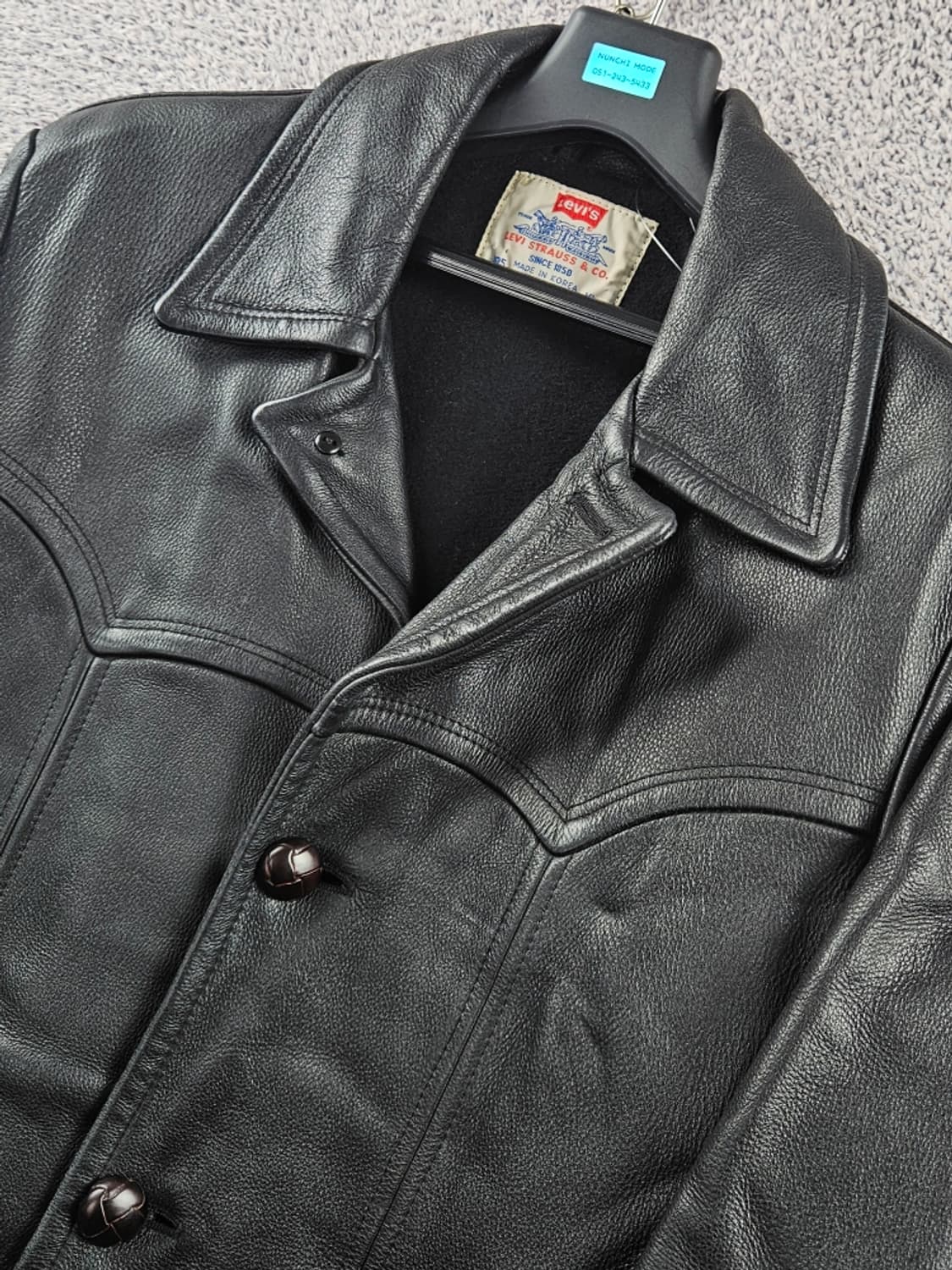 90's 리바이스 소가죽 카우레더 웨스턴 카코트 ( XL )/ 10885 상품이미지5
