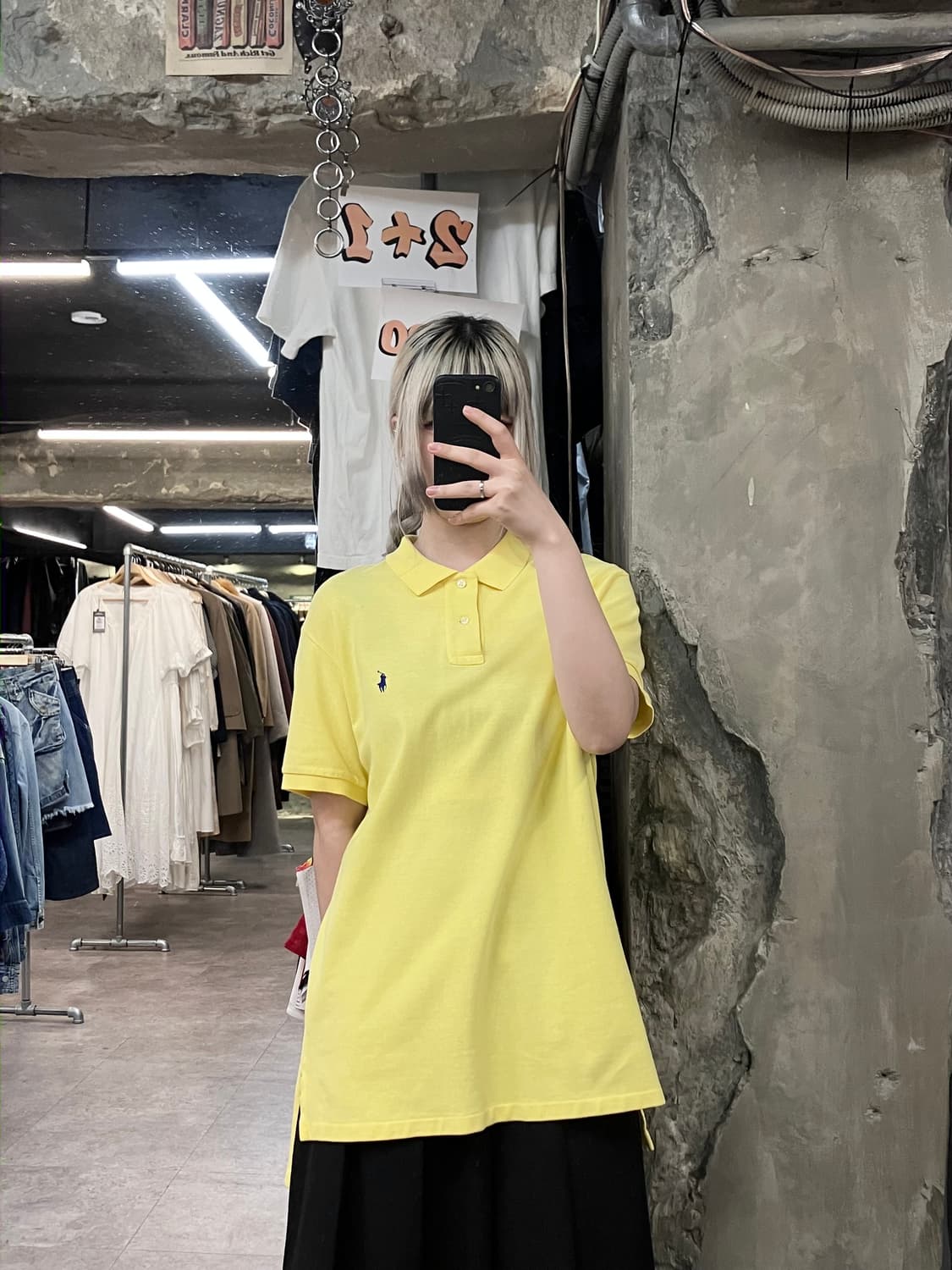 폴로 랄프로렌 자수 로고 카라티 옐로우 XL  #csz3856 상품이미지2