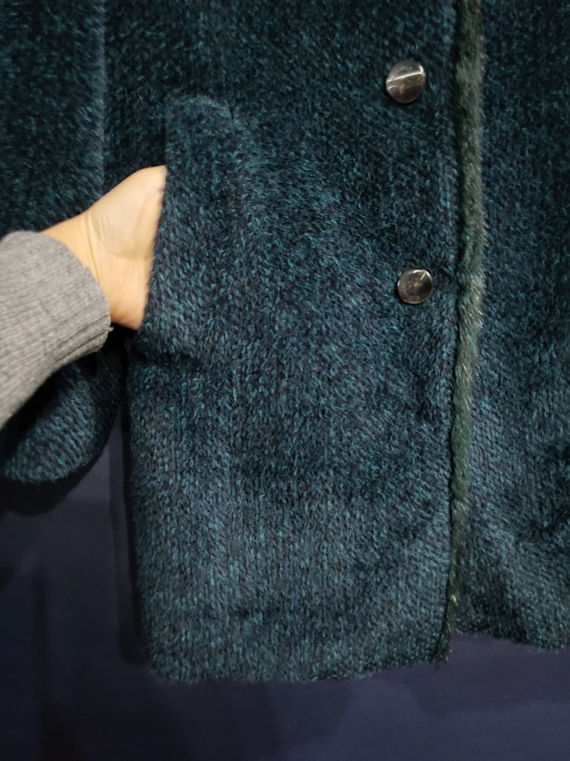 크로커다일 수리알파카 머스카렛 트리밍 자켓 상품이미지5