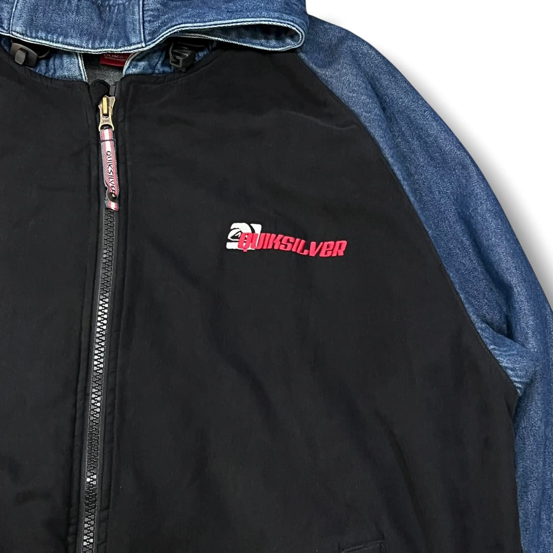  퀵실버 데님 배색 후드 집업 y14027 상품이미지5