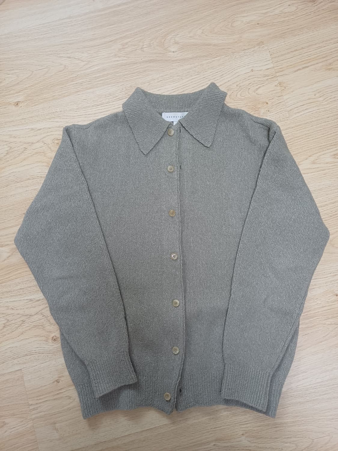 브라운야드 / 22fw 카라가디건 라이트 올리브 / 3 상품이미지4