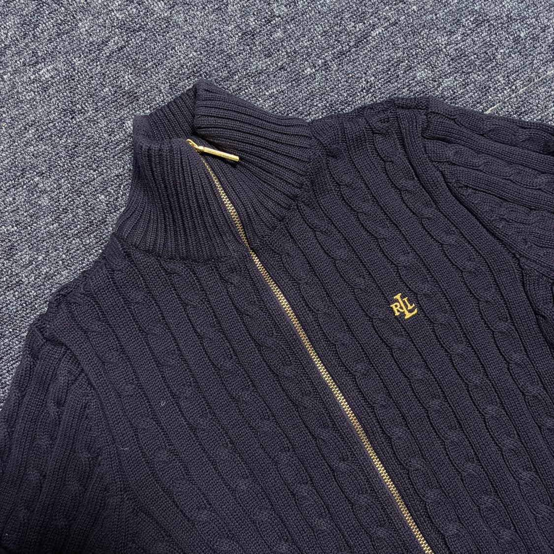 랄프로렌 그린라벨 꽈배기 니트 집업 상품이미지3