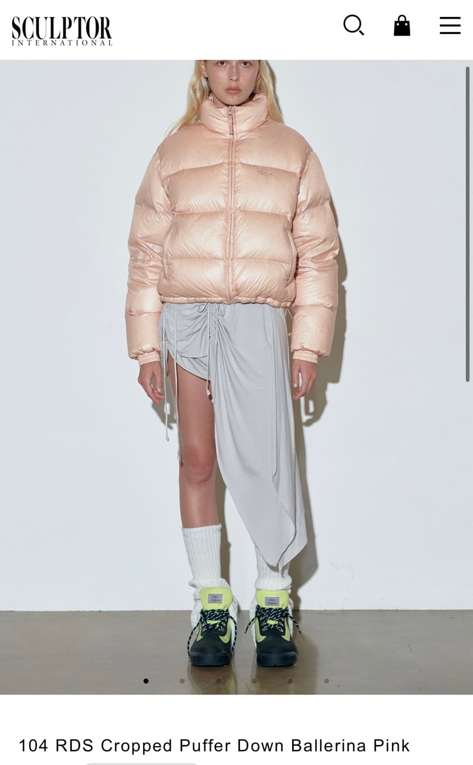 스컬프터 Cropped Puffer Down Ballerina pink 상품이미지1