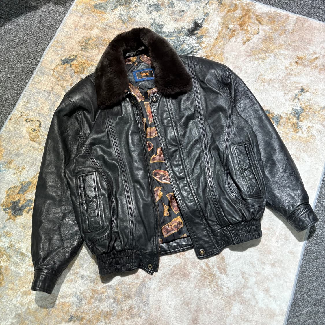 빈티지 양가죽 무스탕 레더자켓 상품이미지1