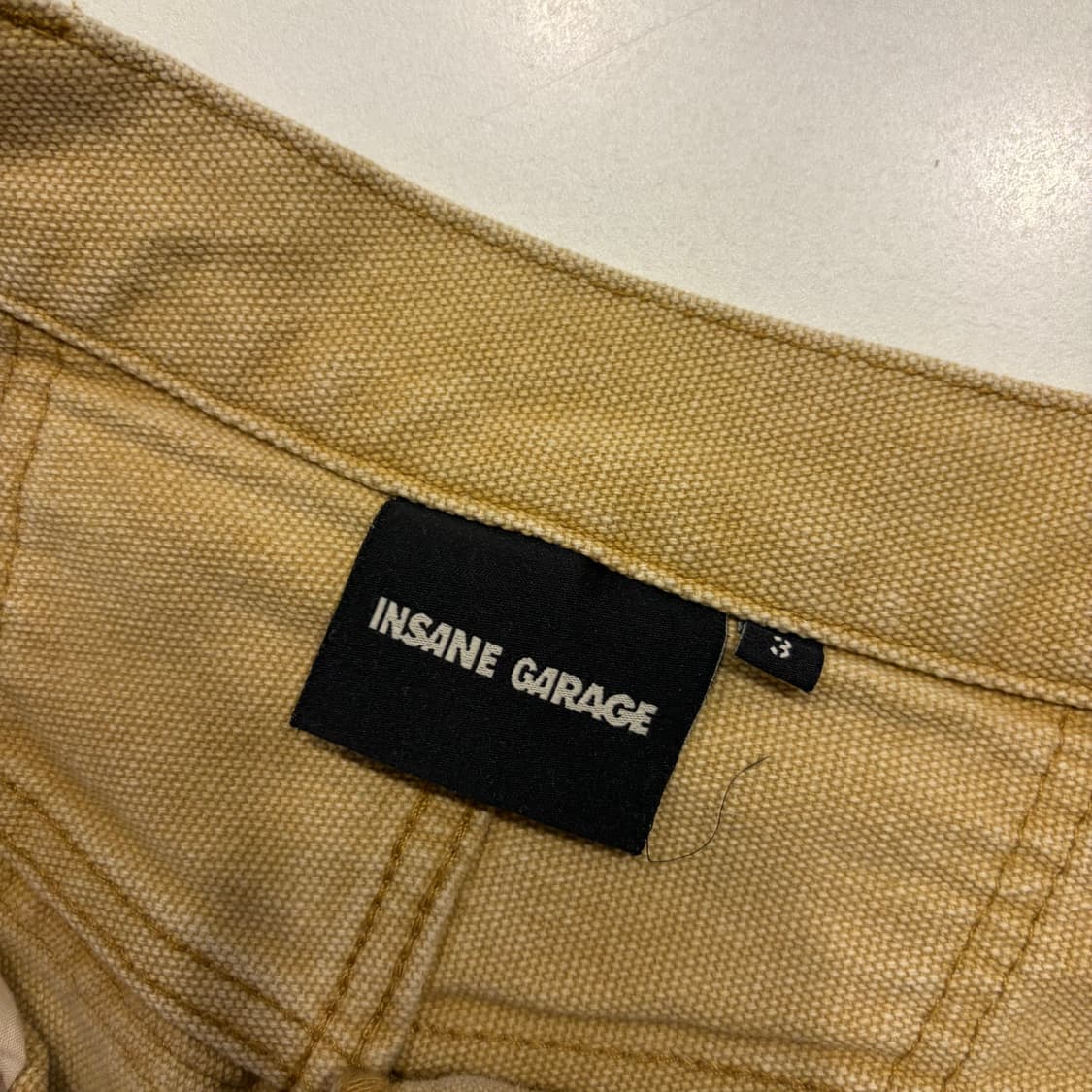 [3] 인세인개러지 베이지 워크웨어  더블니 팬츠 바지 D770 상품이미지4