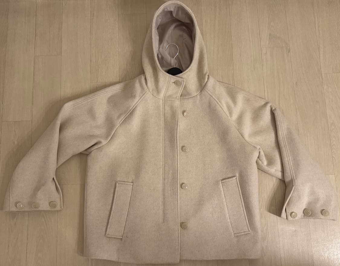 Hooded Half Coat [Oatmeal] 상품이미지1