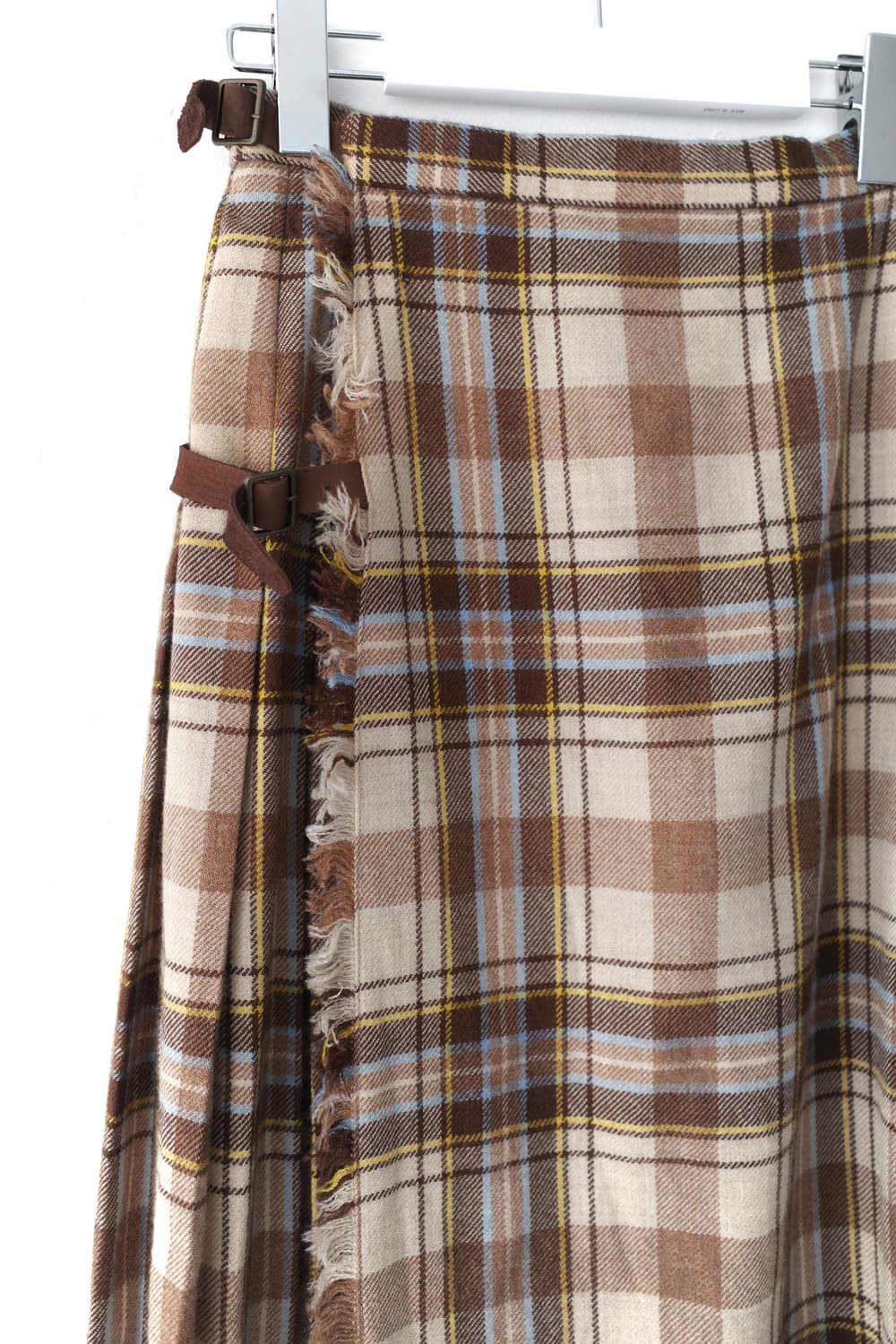 check pleats wrap skirt  상품이미지3