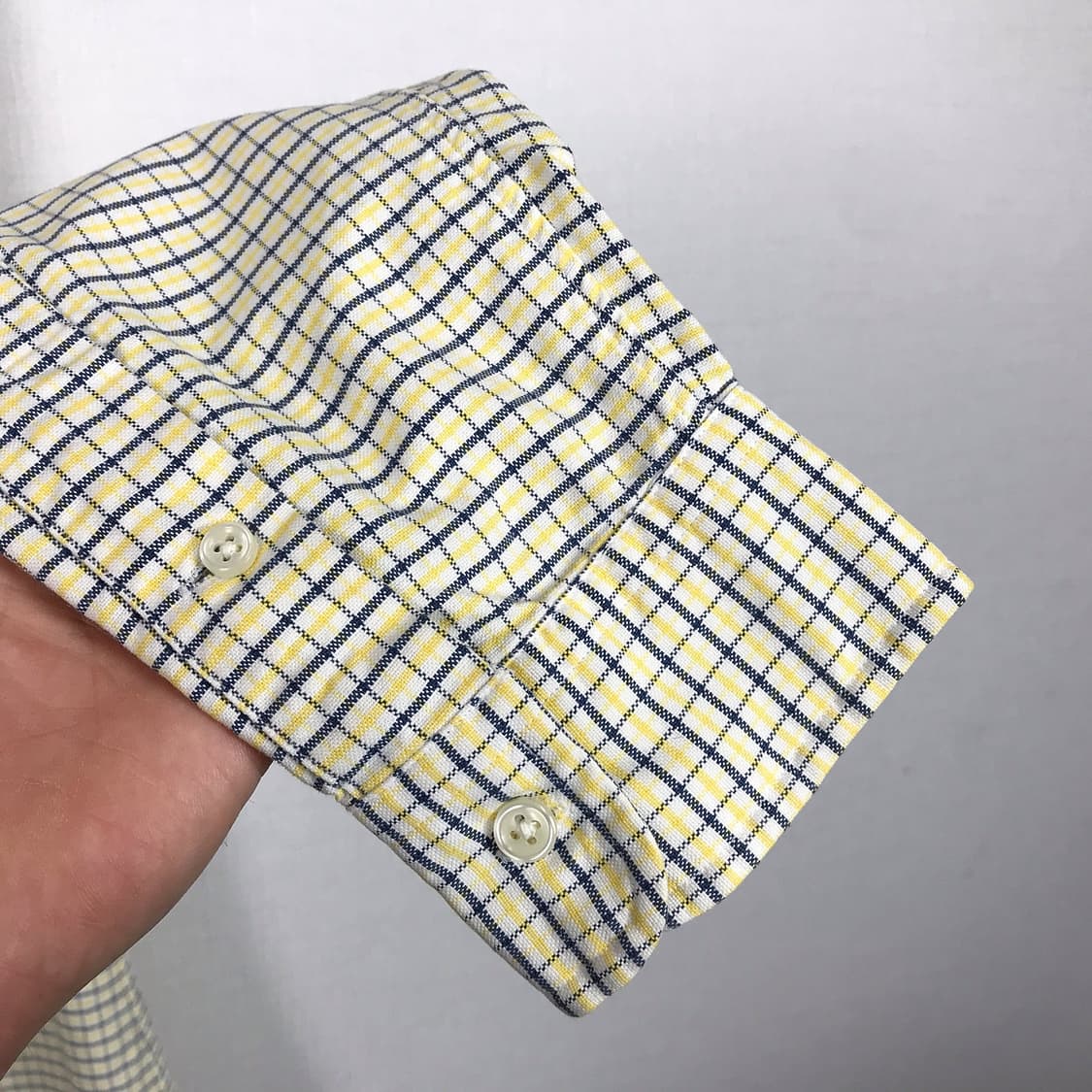 폴로 랄프로렌 옐로우 체크 셔츠 남방 남성L (100) 상품이미지5