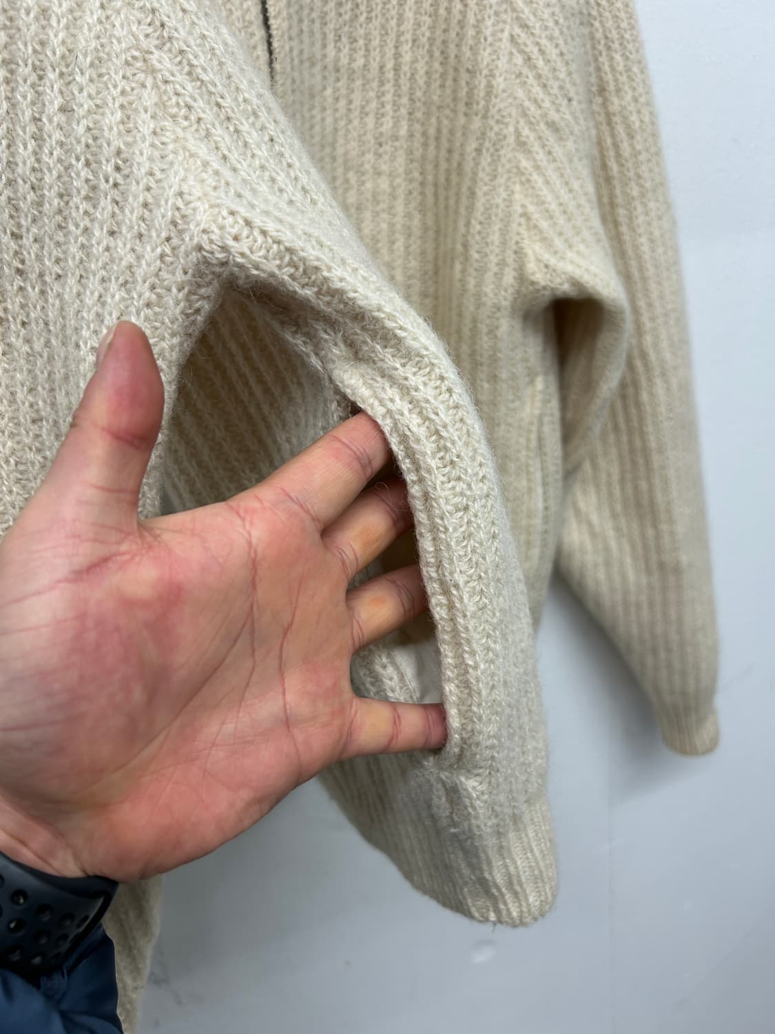 90s USA LLbean 엘엘빈 알파카 니트 가디건 상품이미지3