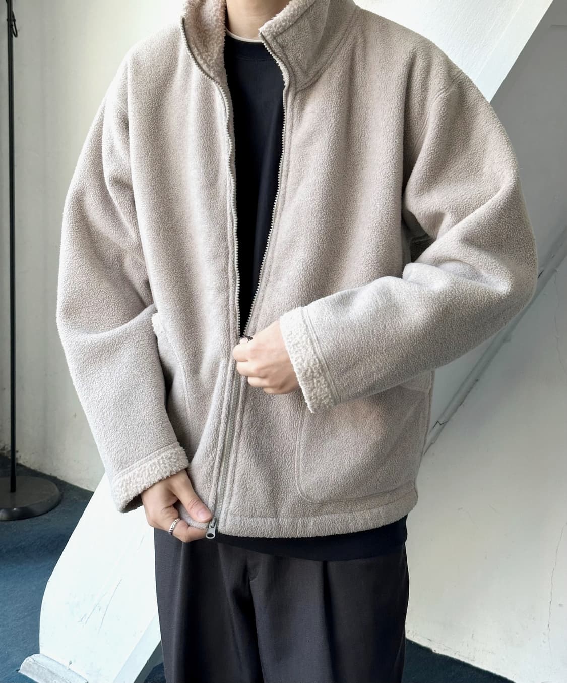 Fleece design 2way zip blouson 상품이미지8