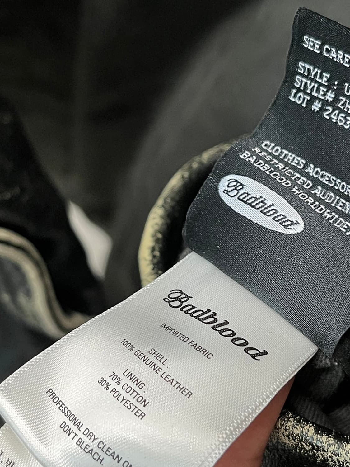 95-100) 배드블러드 크랙 레더 바이커자켓  상품이미지8