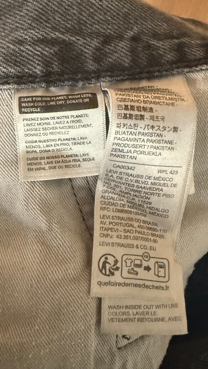 리바이스 프리미엄 578 흑청 배기 데님팬츠 W34L32 상품이미지6