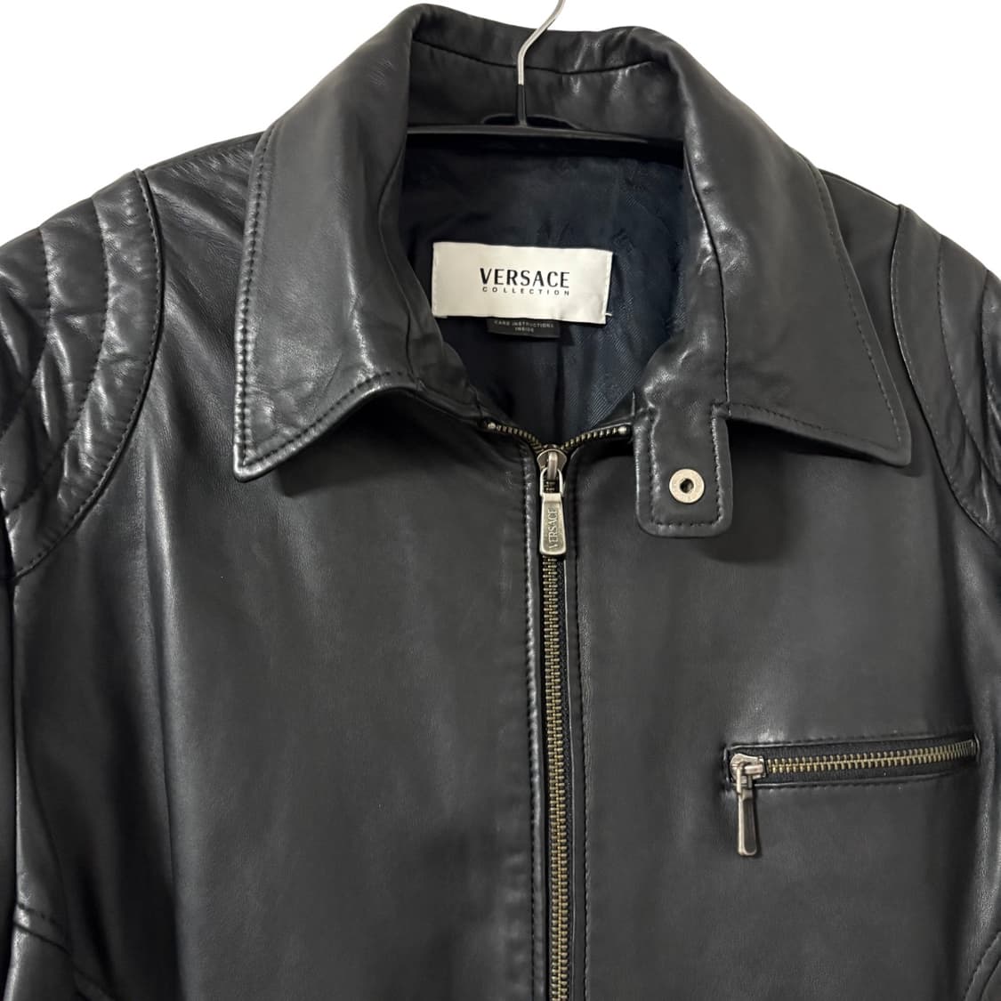 베르사체 컬렉션 램스킨 레더 바이커 자켓 50 라이더자켓 가죽자켓 상품이미지2