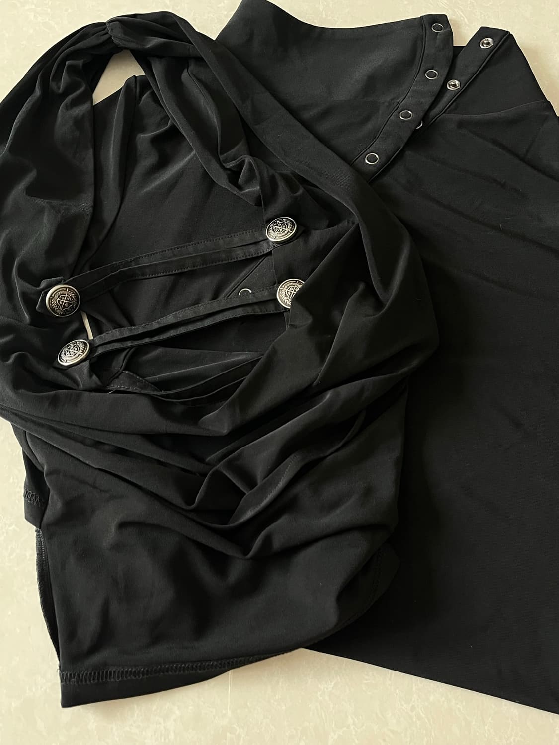 스키즘 인듀싱 나폴레옹 DIAGONAL HUSSAR COWL 원피스 상품이미지2