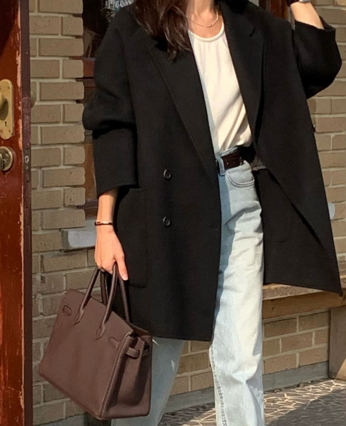 BR 브런치 티너 하프 코트 블랙  상품이미지6