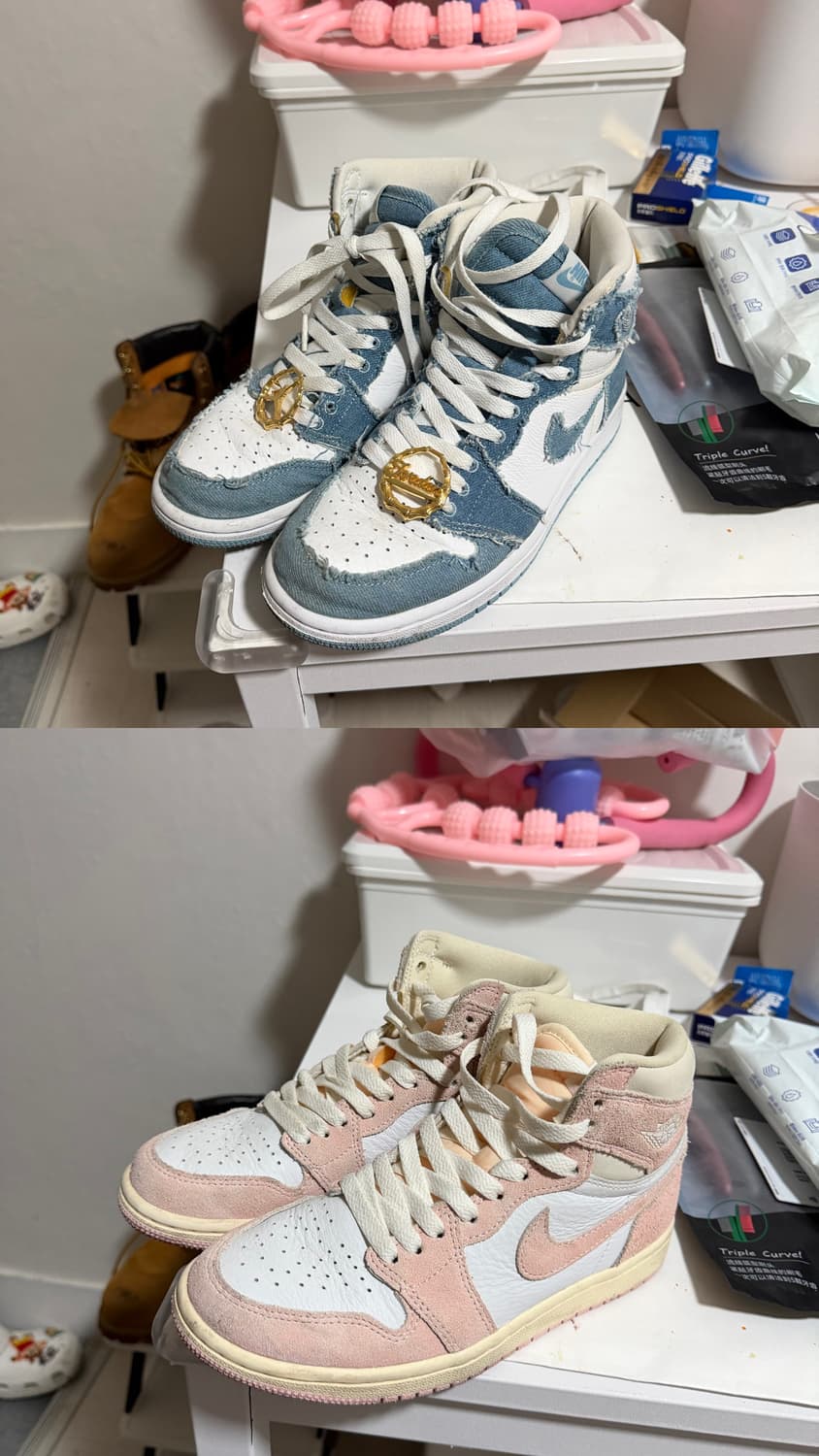 나이키 조던1 하이 데님, 코코넛밀크 230 2개 떨이 상품이미지1