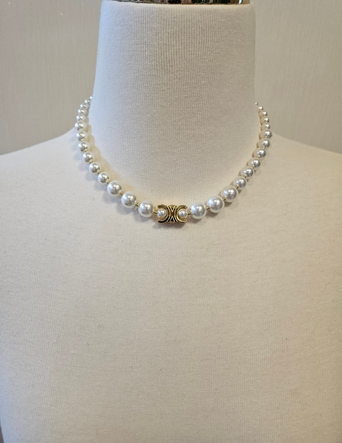 셀린느 양면 트리옹프 스왈진주 초커 목걸이 업사이클링 상품이미지10