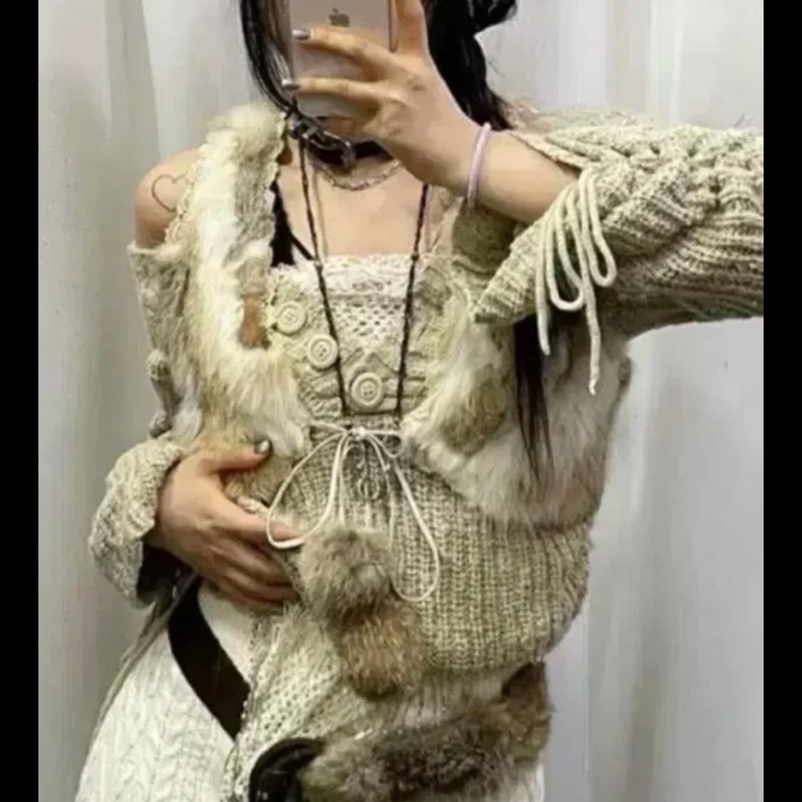 리얼래빗 토끼털 퍼조끼 상품이미지1