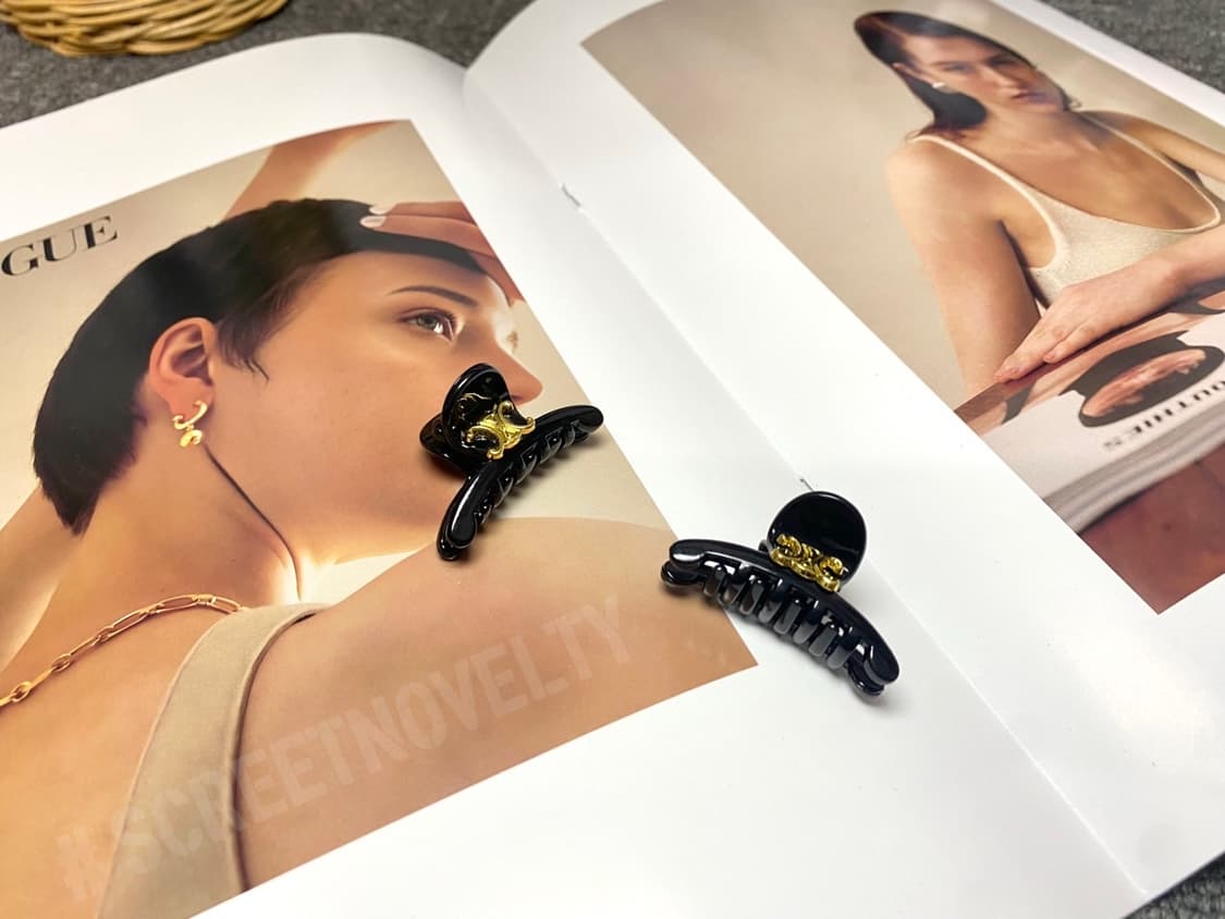 셀린느 미니 헤어 집게핀 세트 블랙 (2개) 상품이미지7