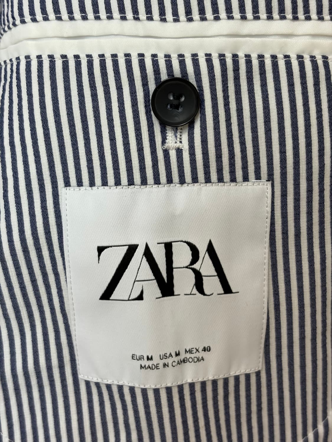 자라(ZARA) 초경량 세로 스트라이프 자켓 (M) 상품이미지5