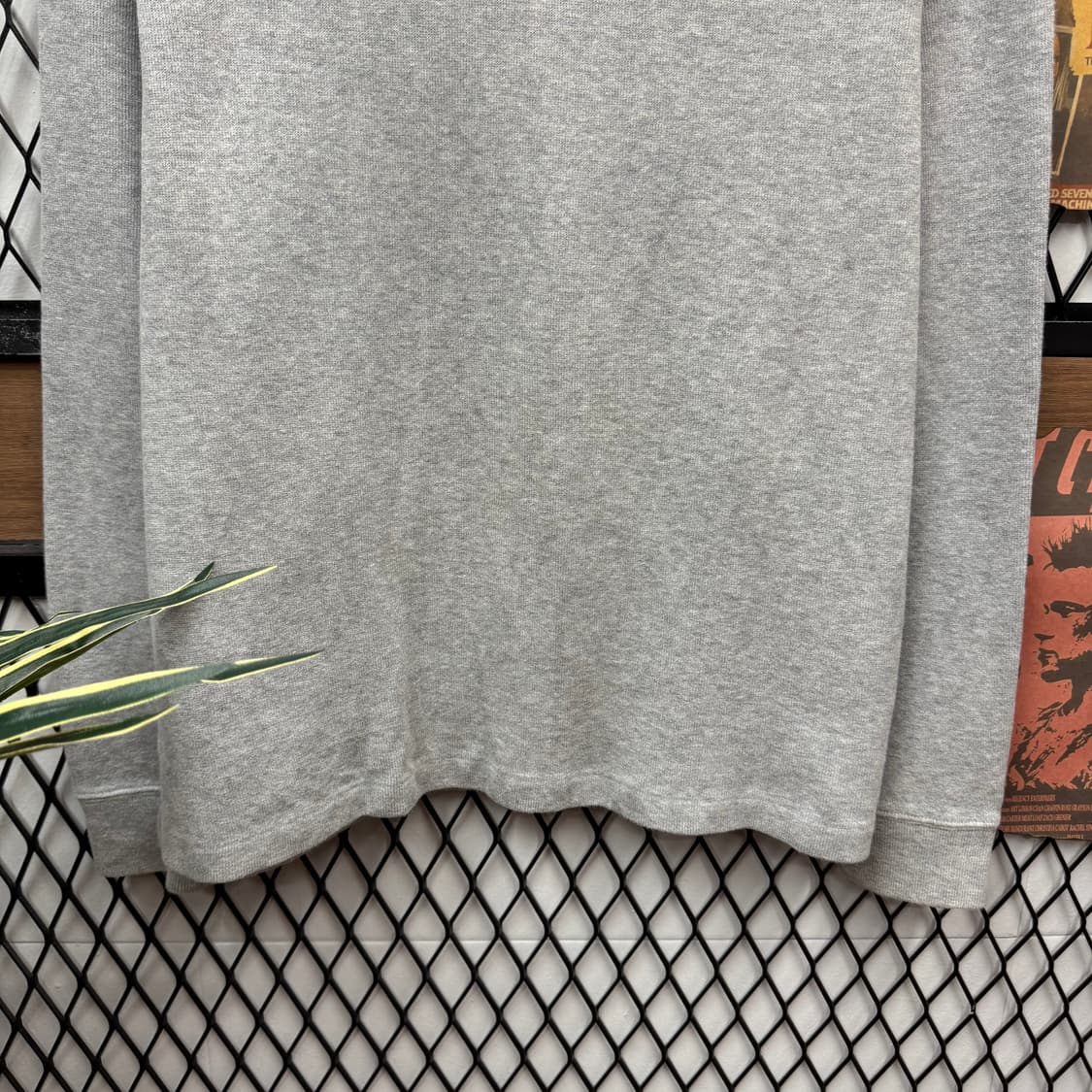 폴로 랄프로렌 반집업 스웻셔츠 네이비 포니 로고 포인트 그레이 상품이미지4