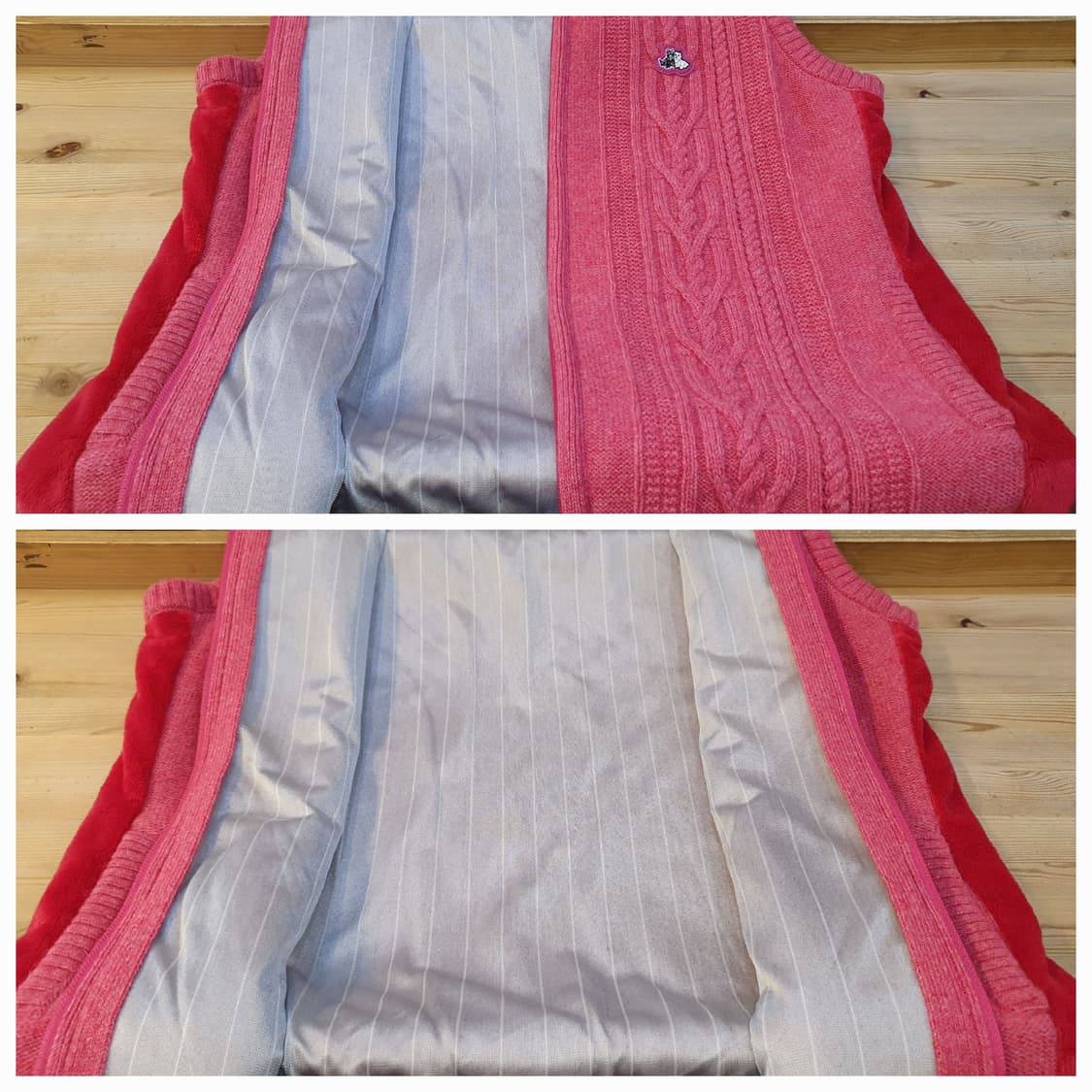 66.블랙&화이트 방풍 니트조끼 상품이미지7