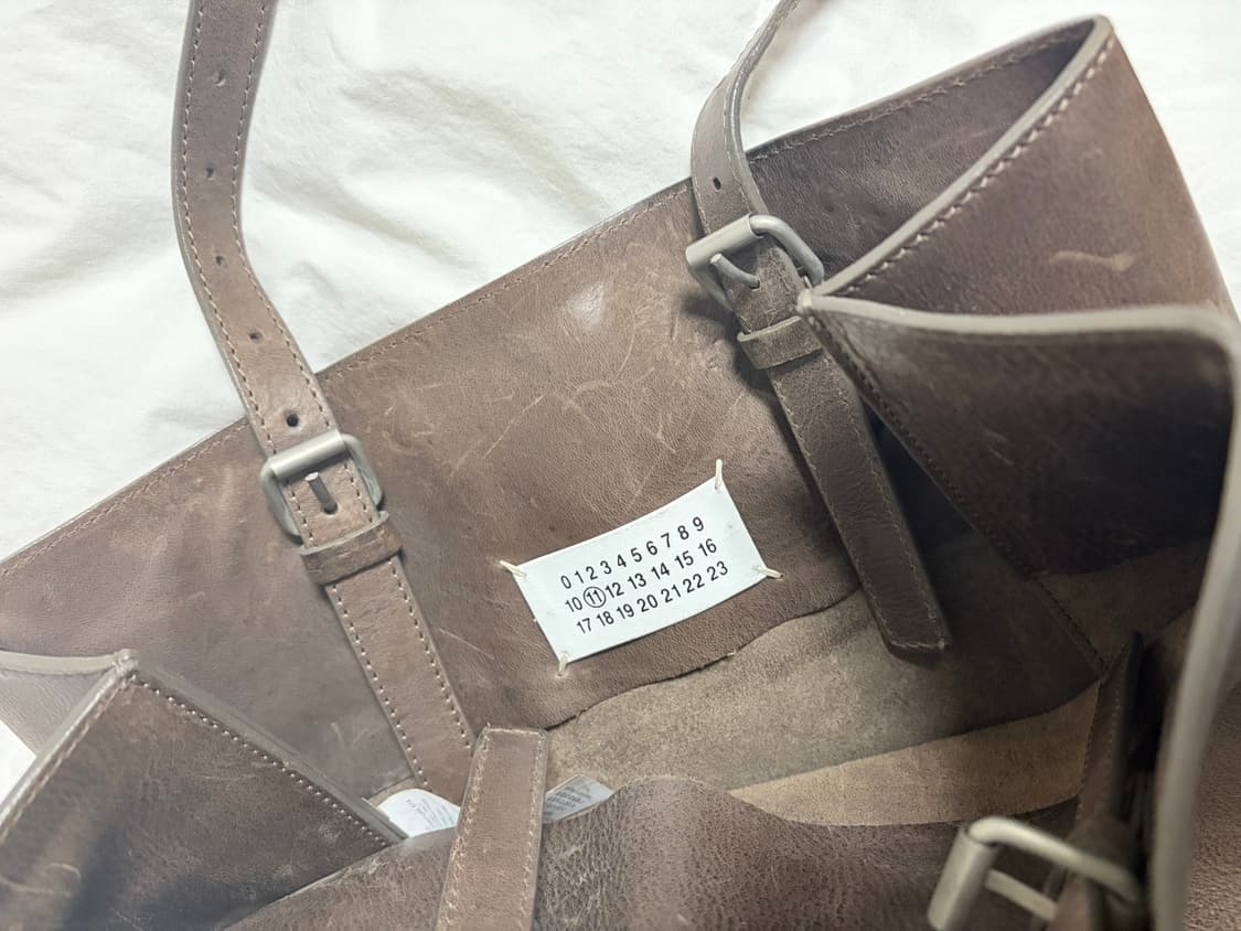 14AW마틴 마르지엘라 브라운 레더 토트백 상품이미지2