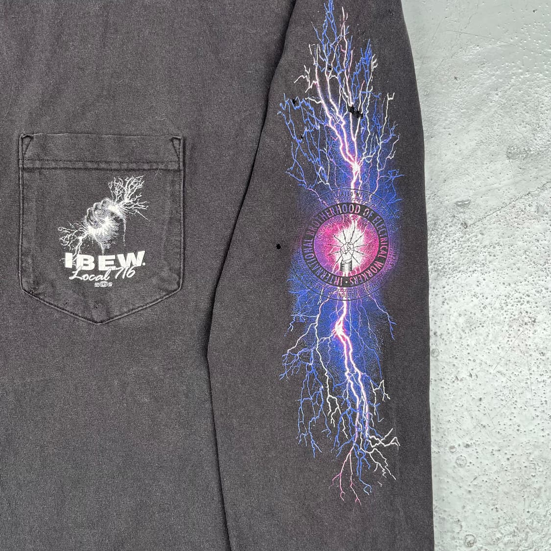 빈티지 IBEW 716 라이트닝 그래픽 롱슬리브 상품이미지4