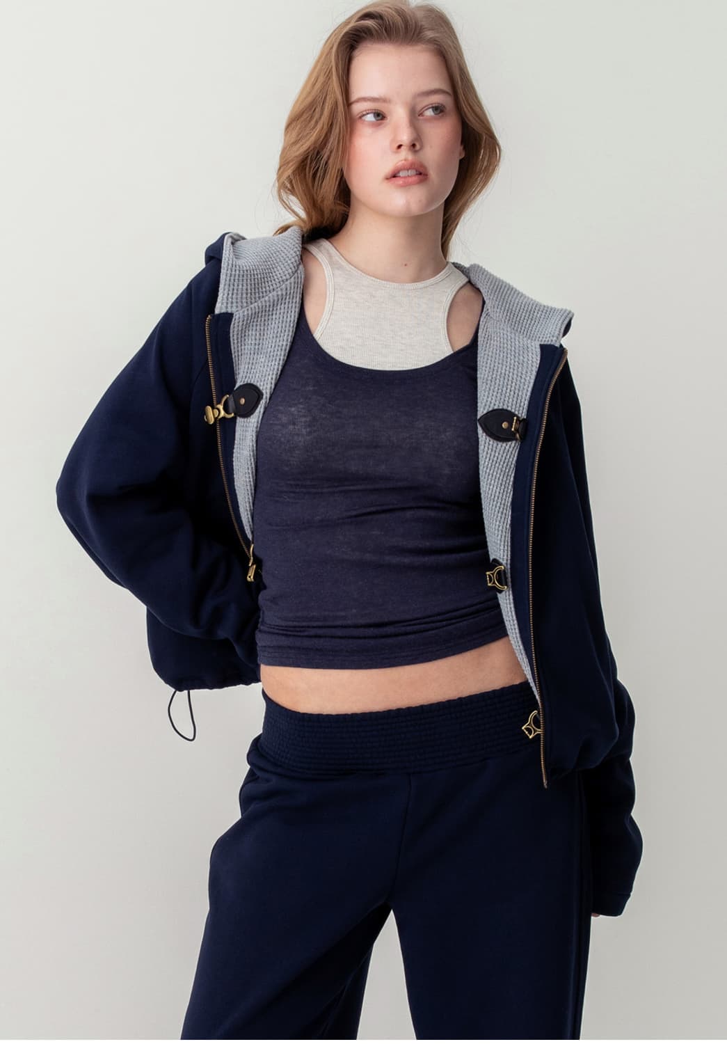 글로니 미개봉 NOVA 리버서블 와플 재킷 (네이비) M 상품이미지1