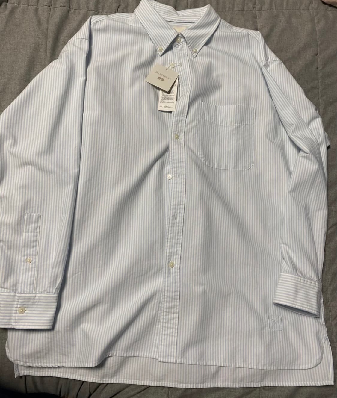 JW 앤더슨 유니클로 스트라이프 셔츠 XL 단순개봉 상품이미지1