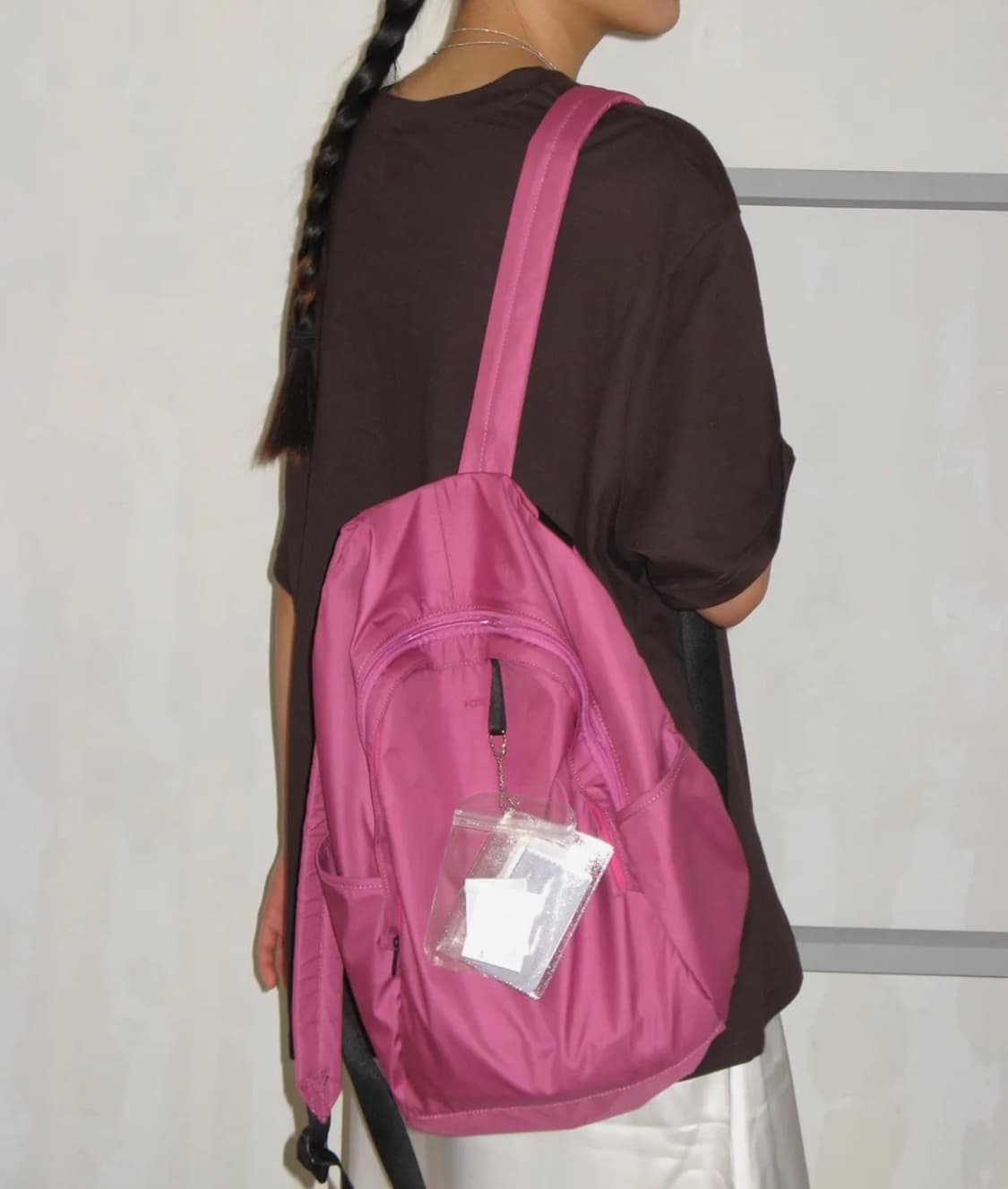 포테 백팩 0002 하이드슬롯 클래식 백팩_마젠타 상품이미지1