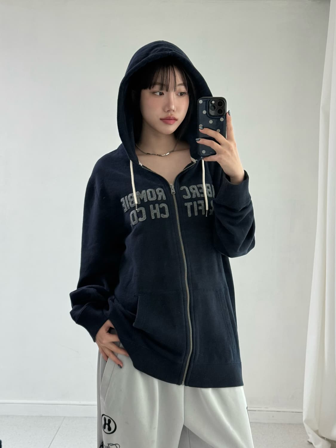 아베크롬비 네이비 니트 후드집업 상품이미지3