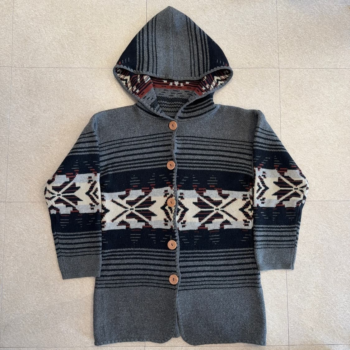 90s 니트 후디 가디건 상품이미지1