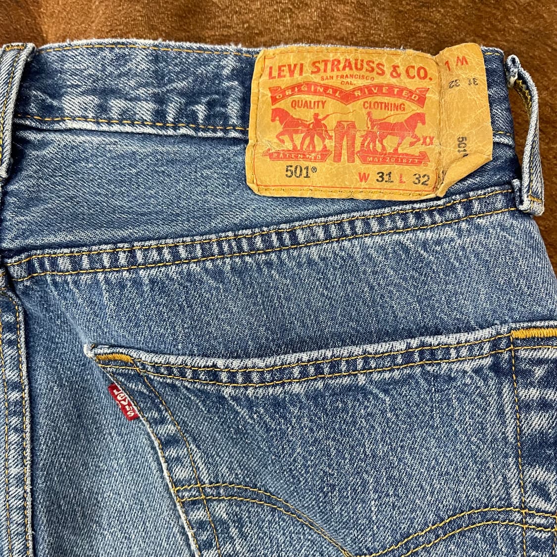 Levi's 리바이스 빈티지 워싱 팬츠 501 w31l32 상품이미지8