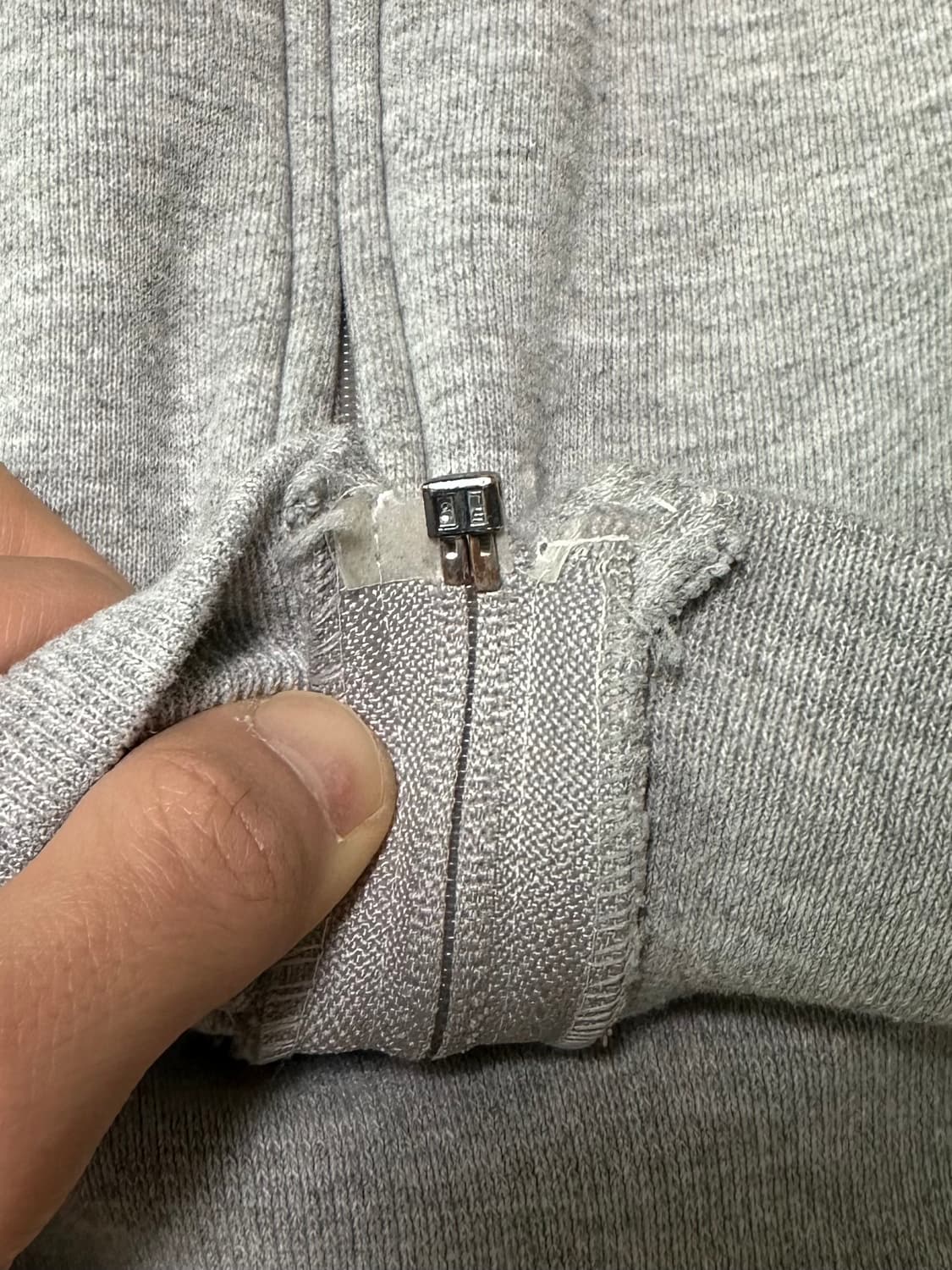 90s 빈티지 러셀 후드집업 그레이 L USA 상품이미지8