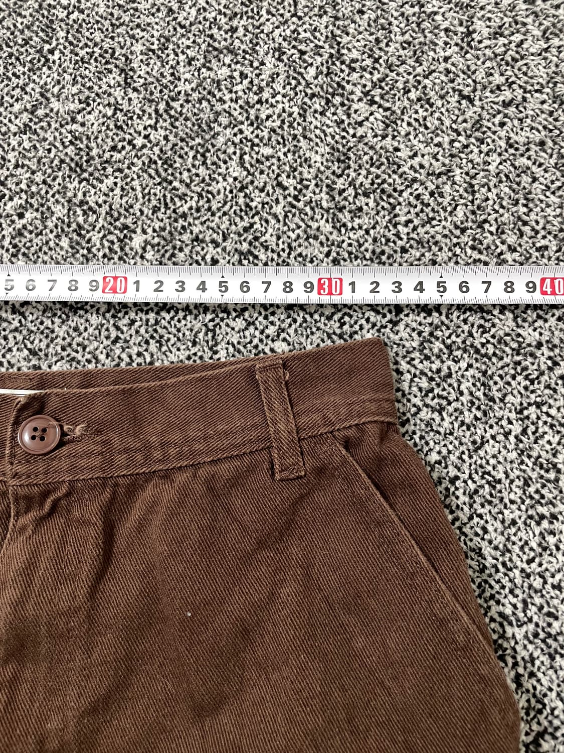 vinteちきゅ. 브라운 카고 하프 팬츠 워크 팬츠 핀터 갸루 깔 상품이미지4