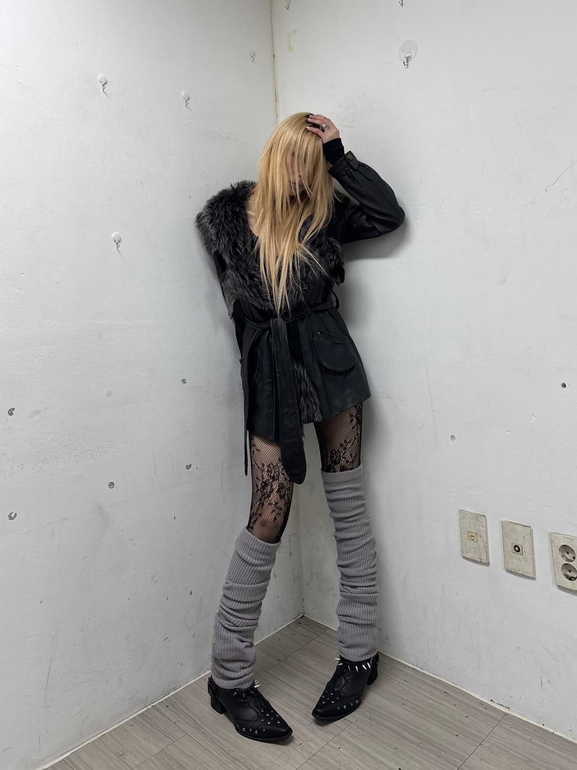 [VKEI] Grey Fur Trimming SheepSkin LGB 상품이미지7