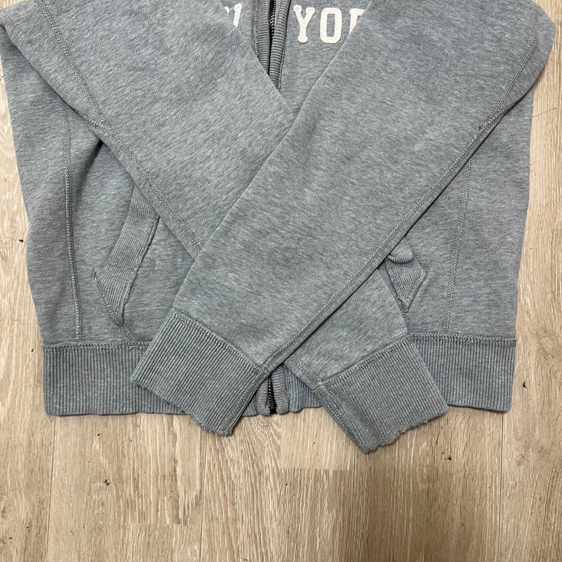 아베크롬비 클래식 그레이 후드 집업 XL(105) 상품이미지4