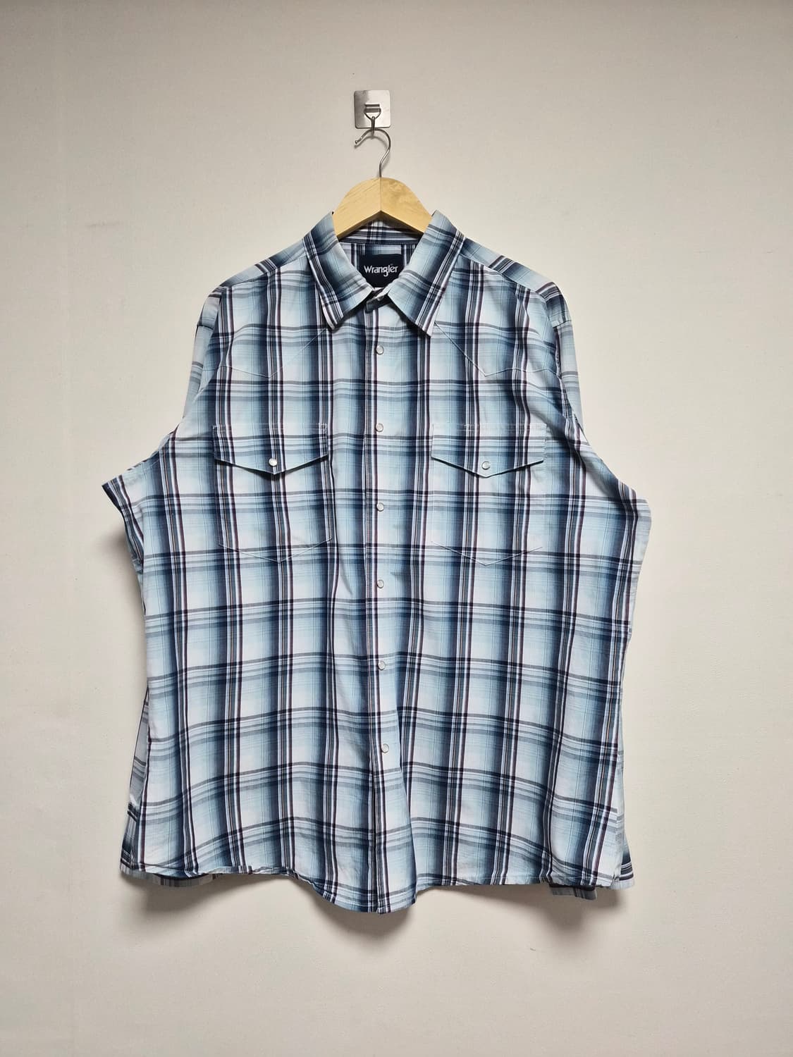 랭글러Wrangler 체크 웨스턴 셔츠 XL - S393 상품이미지1