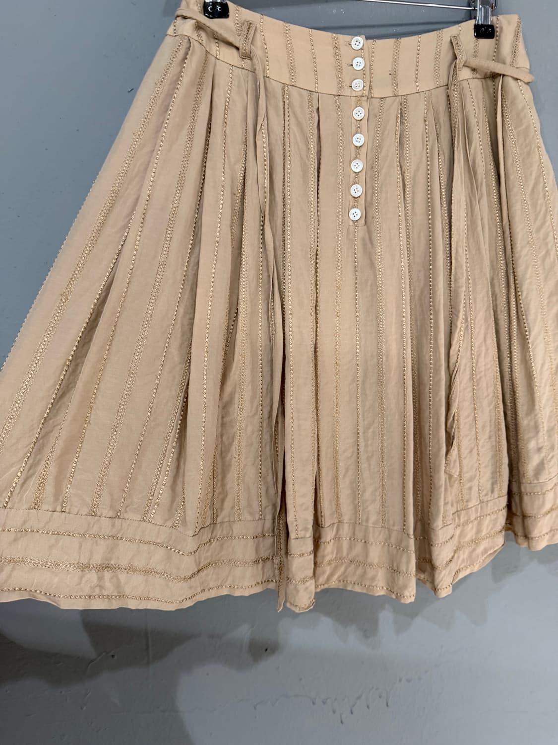 button-up stitch line detail pleats sk 상품이미지7