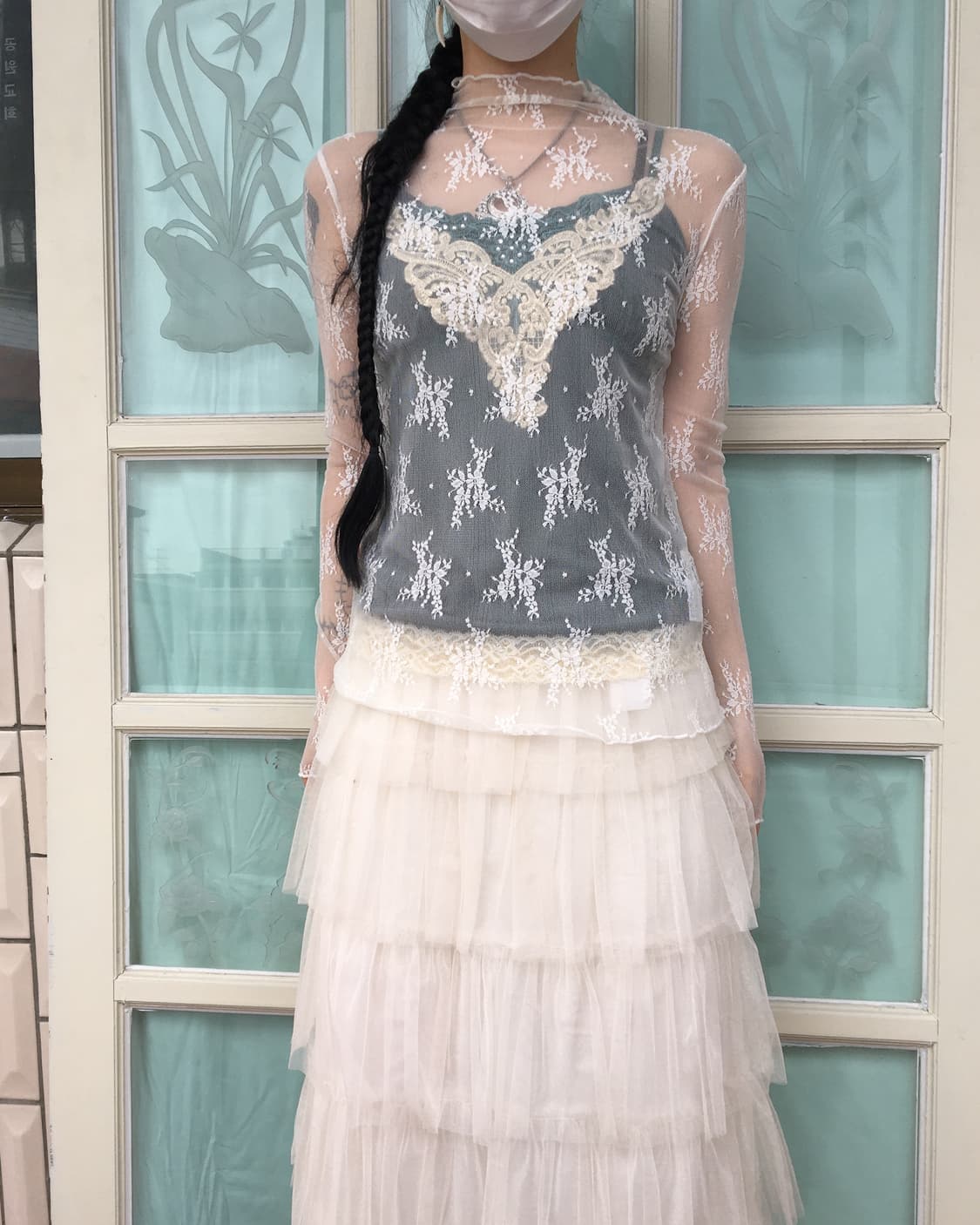 Lace see through top 상품이미지4