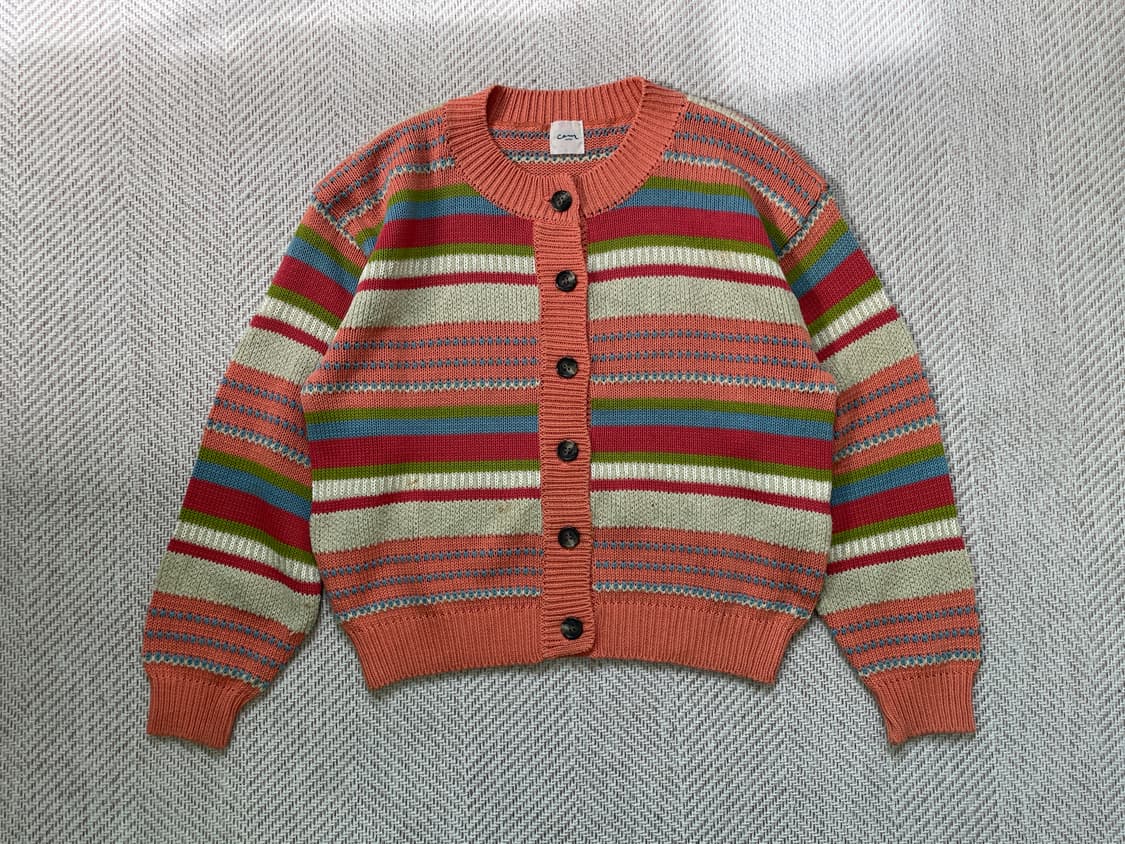 빈티지 cam 멀티컬러 코튼 가디건 상품이미지1