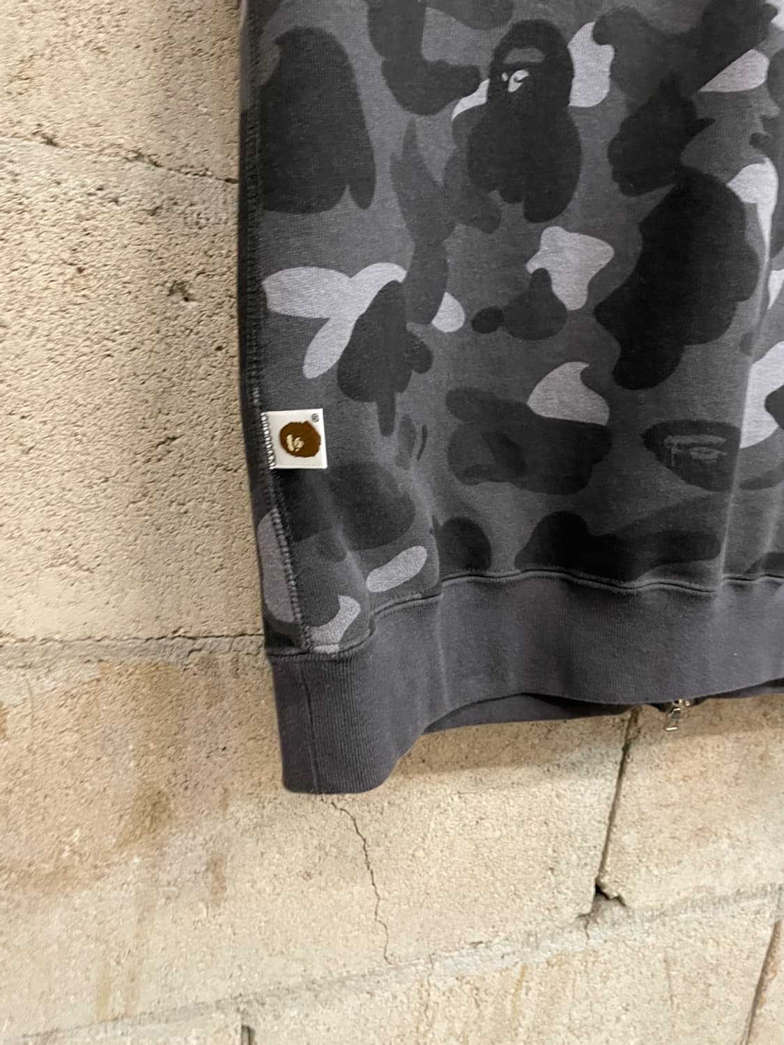 베이프 흑계 카모 후드집업 조끼 상품이미지6