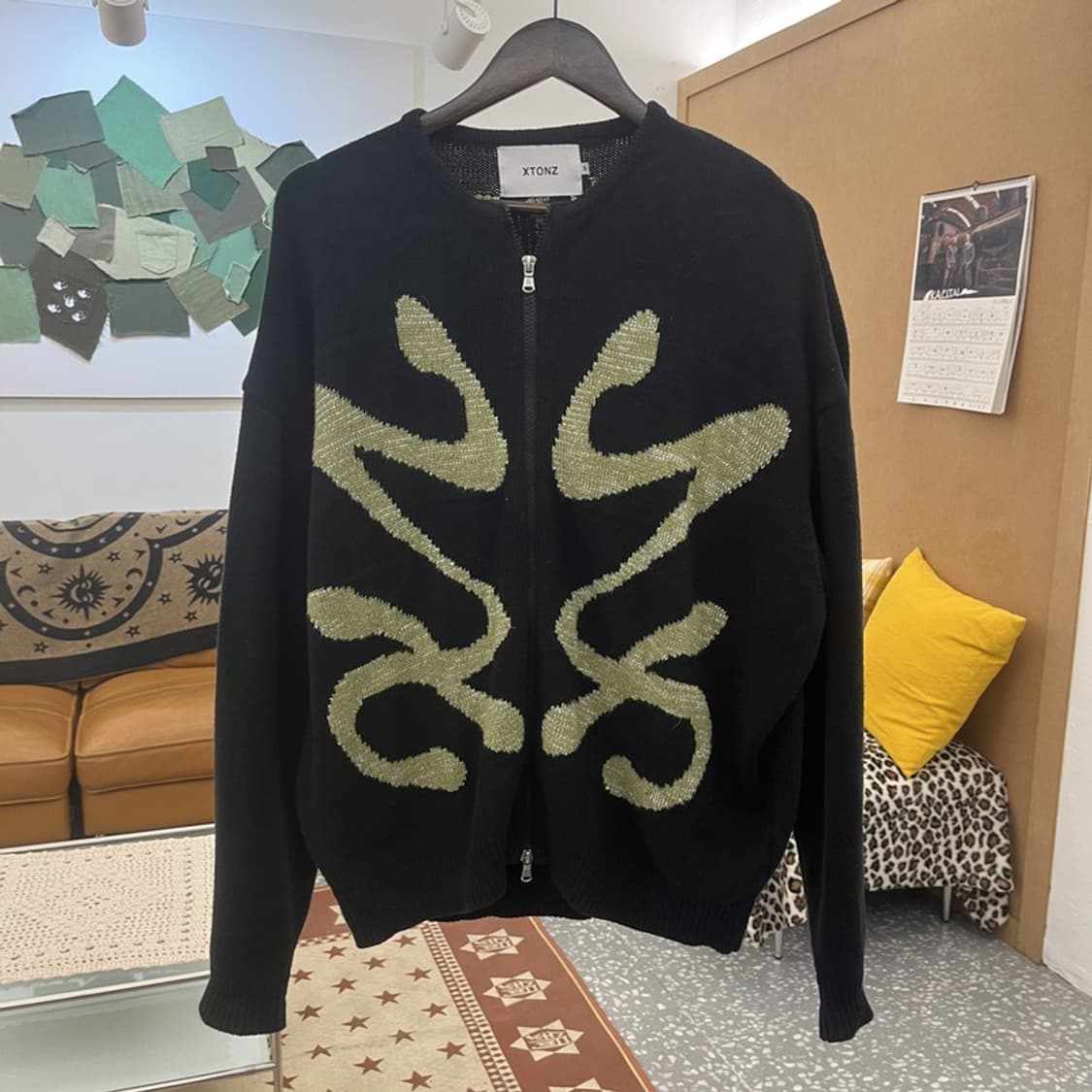 엑스톤즈 스트릿 셀즈 오버핏 투웨이 니트 집업 가디건 M C09783V 상품이미지3